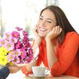 woman having a beautiful large smile after teeth whitening